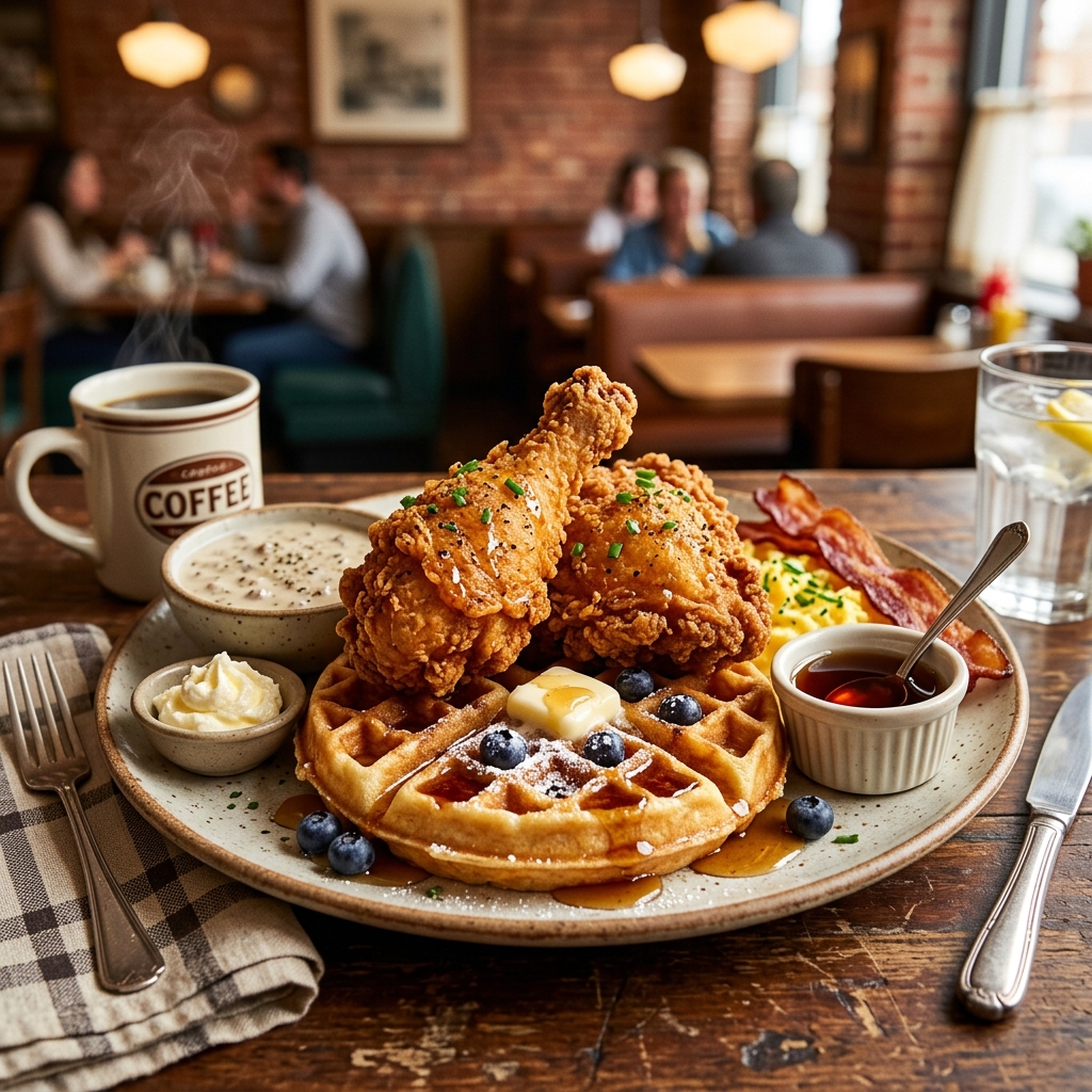 Chicken and Waffles Platter
